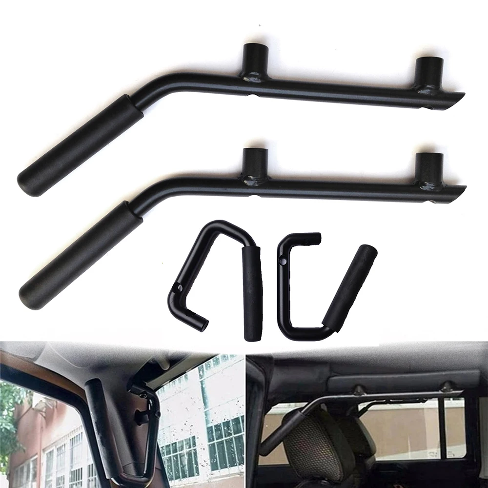 

Black Steel Grab Bar Handles Kit for Jeep Wrangler JK LANTSUN J039