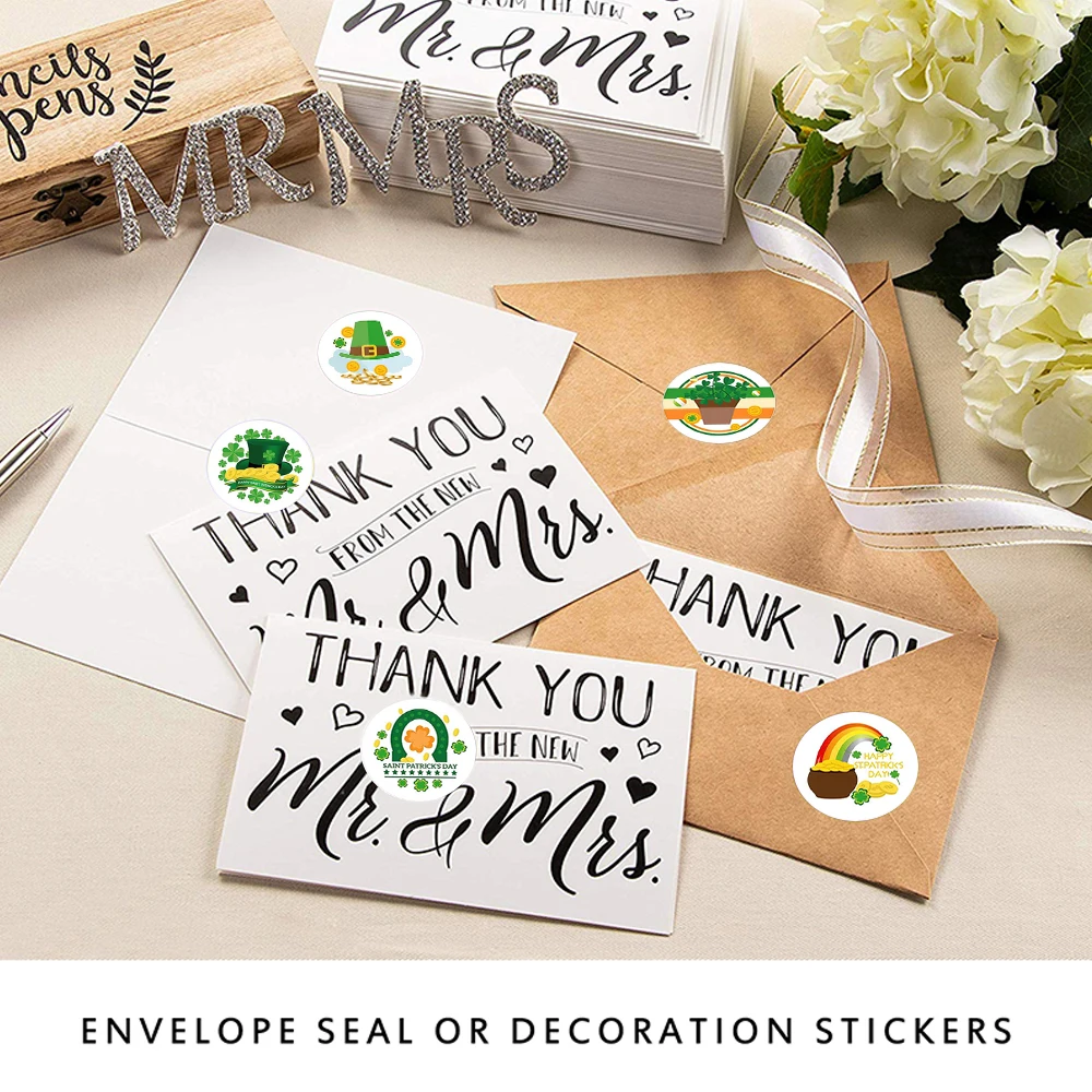 500 наклеек Irish Festival (Ирландский фестиваль) с зеленым клевером, флагом, пивной шляпой, наклейками на День святого Патрика, клеверными печатями-этикетками для рукоделия, игрушками DIY.