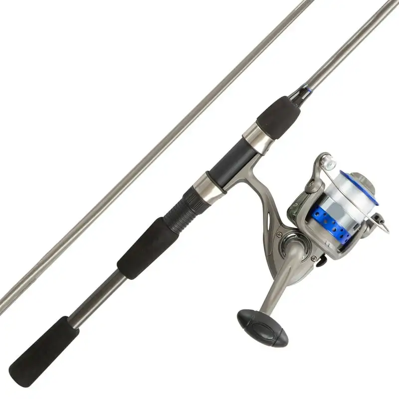

Rod & Reel Combo -6’6” Fiberglass Pole, Spinning Reel- Bass, Trout & Lake Fish-Spooled with 10lb Test-Action Series