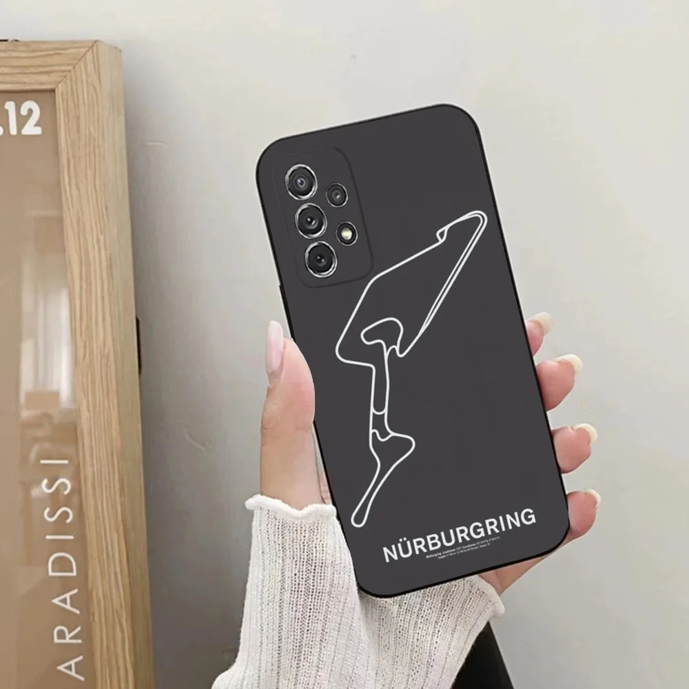 Luxury Nurburgring Sport Racing track Phone Case For Samsung Galaxy A20 A21s A22 A31 A32 A52 A53 A72 73 A80 A91Soft Black Cover
