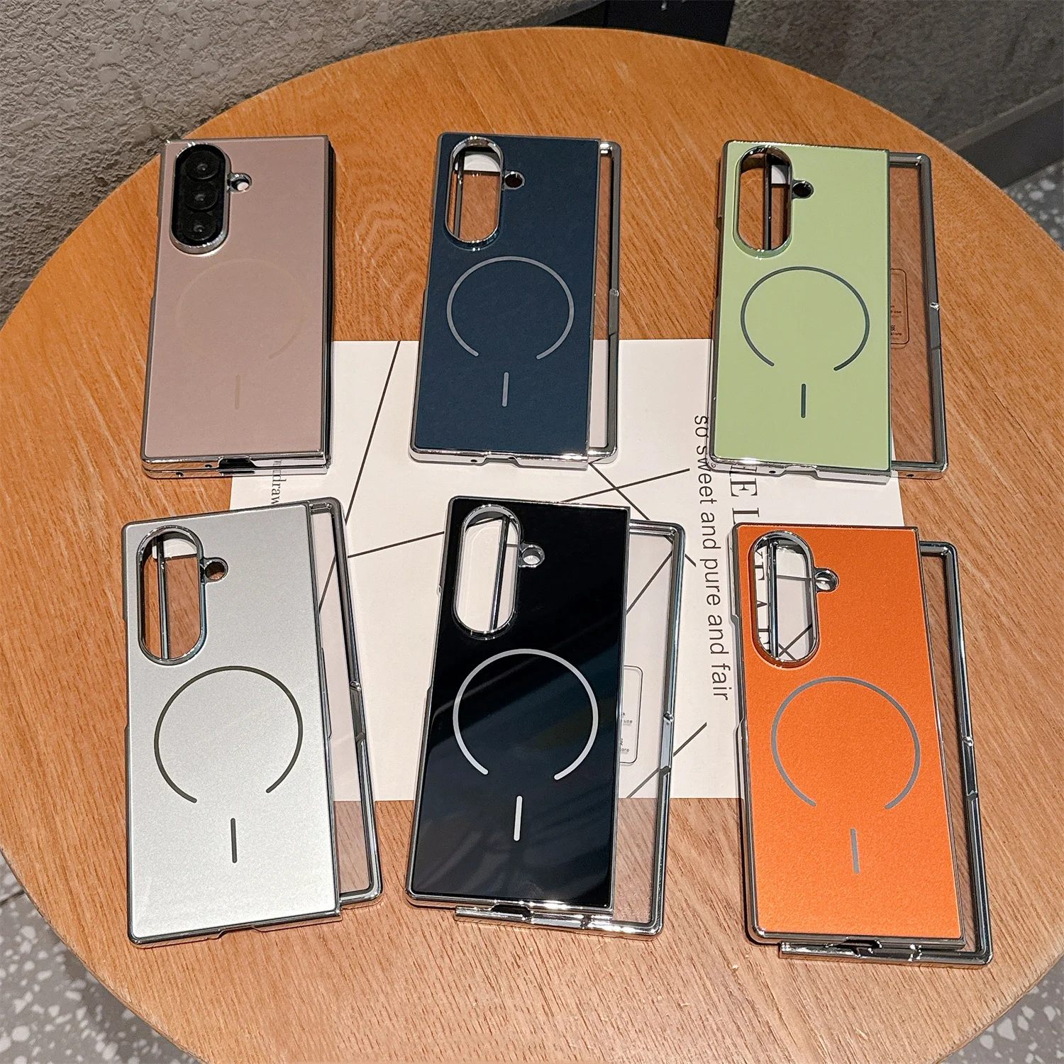 Встроенный магнитный чехол из закаленного стекла для Galaxy Z Fold 8 Ultra Fold 7 Fold 6 Fold 5 с беспроводной зарядкой, складной защитный чехол (art.: 3920db2d64a3e) - 3920db2d64a3e