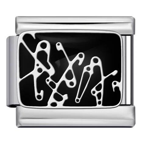 Бусина Gemosa серебристого цвета  звездный кролик