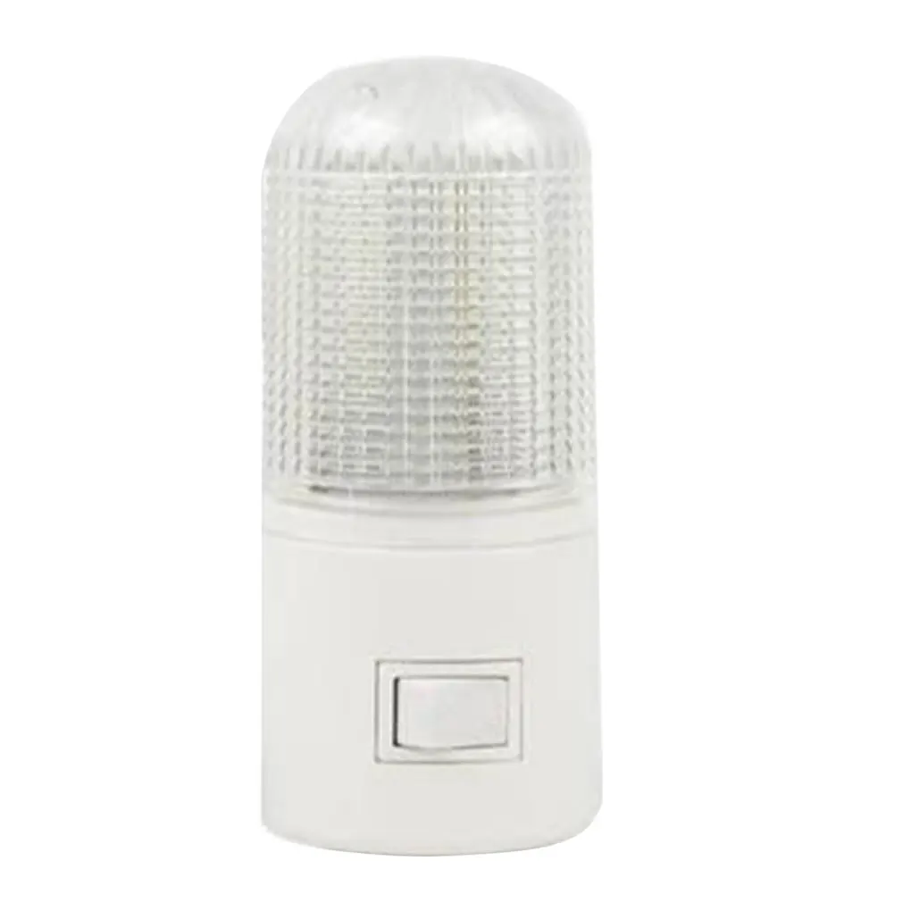 

CN Plug Night Light 4LEDs Glowing 2 Flat Pin Bedroom Bedside Restroom Socket Lamp with Switch Hallway Lighting