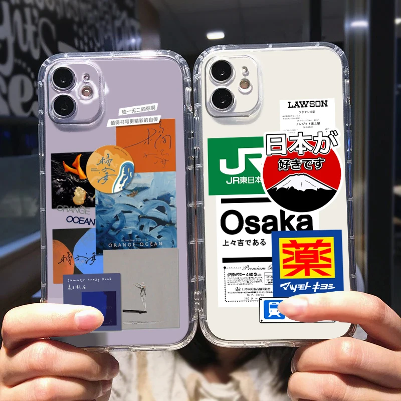 Japan Tokyo Ticket Poster Phone Case For Apple iPhone 14 13 12 11 Mini XS XR X Pro MAX 8 7 6 Plus SE 2020 Transparent Cover