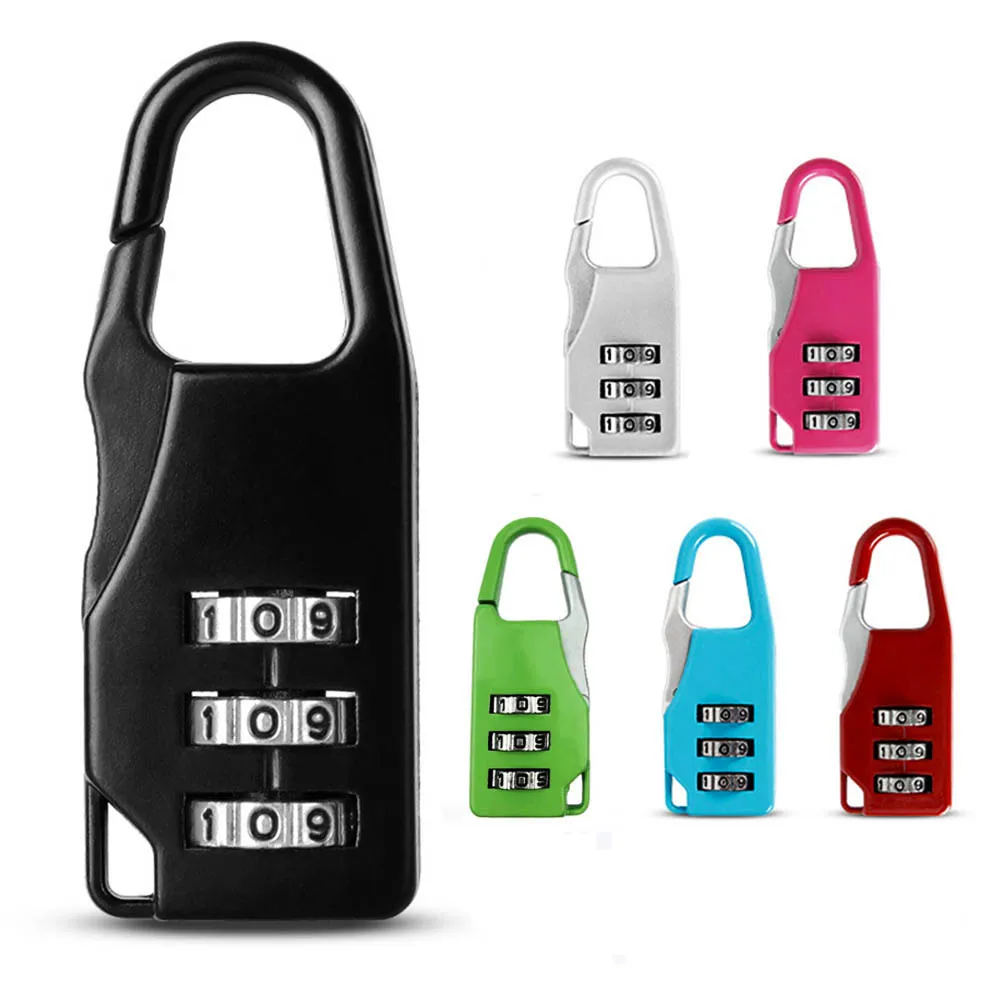 

3 Mini Dial Digits Code Number Password Combination Padlock Safety Travel Security Lock for Luggage Lock Padlock Gym