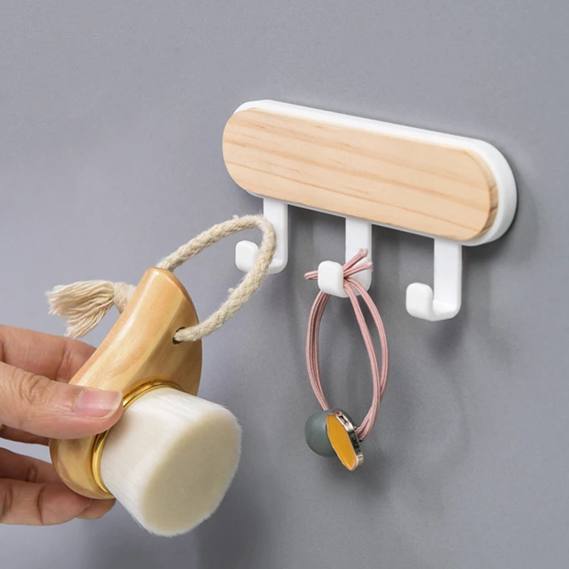 

Крючки с круглой головкой из дерева, самоклеящиеся прочные крючки, многофункциональный крючок без гвоздей для использования в стиле Хо, уде...