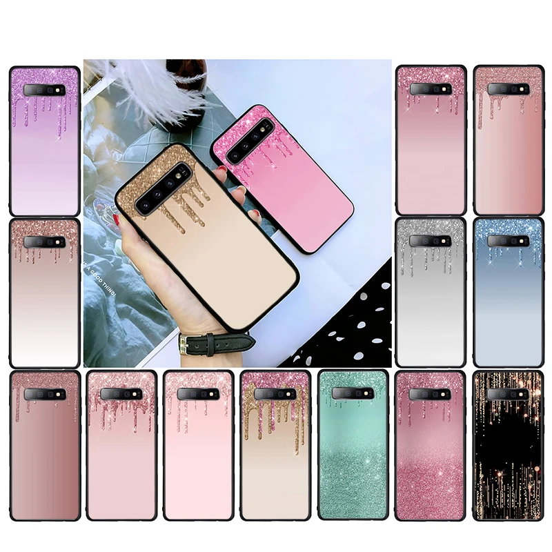

Dripping Glitter Pink Blue Gold Purple Phone Case For Samsung S23 S22 S20 Ultra S20 S22 Plus S10 S9 Plus S21 Plus S10E Plus