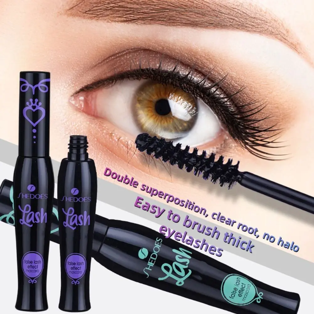 

4D Silk Fiber Mascara Waterproof Sweat Proof Easy To Dry 24h Lasting Non Smudging Mascara Black Thick Eyelash Cosmetics