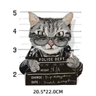 Новинка 2021, наклейка на одежду в виде кошки, термоклейкая аппликация для утюга, наклейка на одежду, значок с мультяшными животными