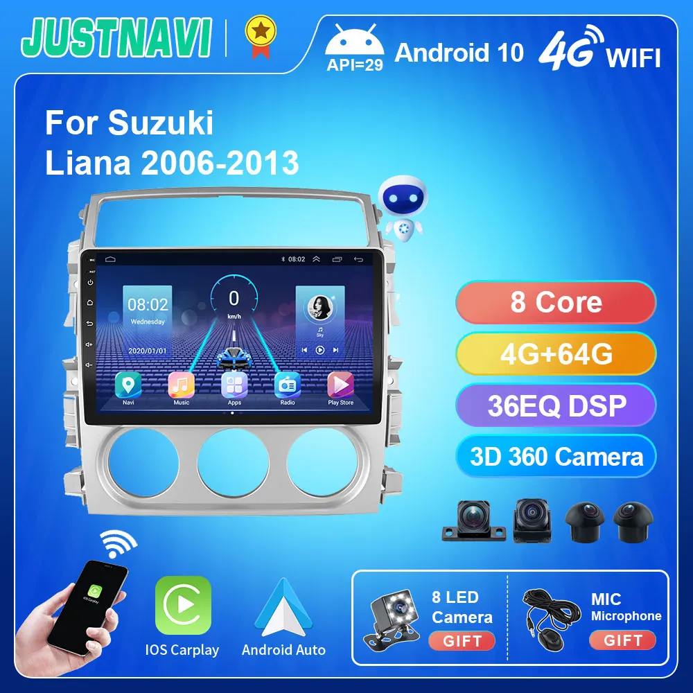 

Автомагнитола QT5 для Suzuki LIANA 2006-2013, видеомультимедийная система, Android 10,0, 9 дюймов, с 2,5D сенсорным экраном, Wi-Fi, 2 din, GPS-плеер