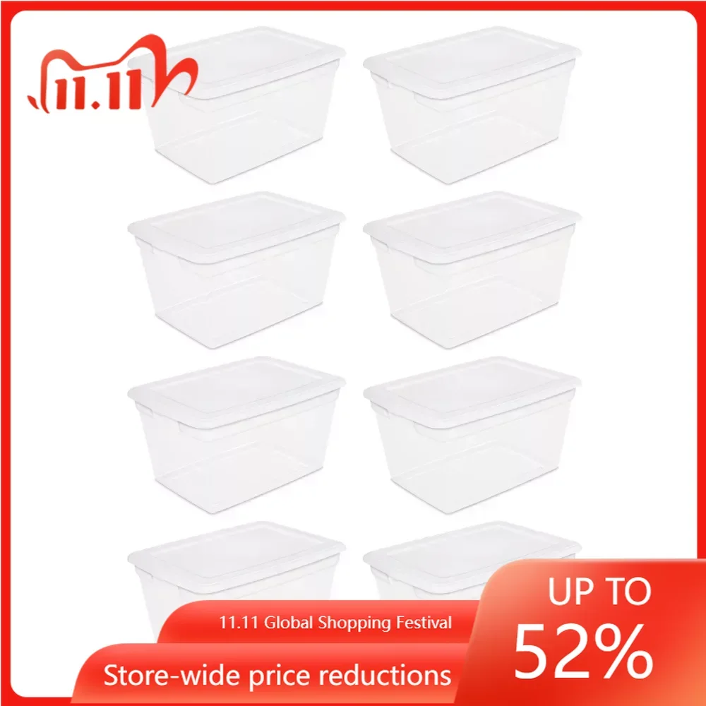 

Набор из 8 коробок органайзер для хранения 58 коробок для хранения прозрачная белая крышка