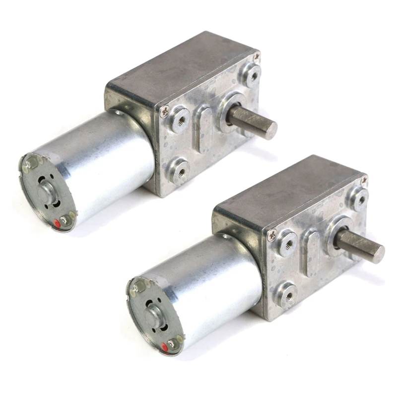 

2X GW370 12V 6Rpm Reversible High Worm Geared Motor Torque Turbo DC Motor 35A