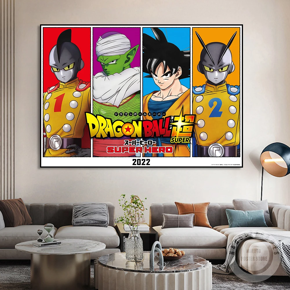

Dragon Ball Super Prints Super Hero Poster 2022 New Films Japan Anime Canvas Painting Wall Art Room Home Decoration Fans Gift