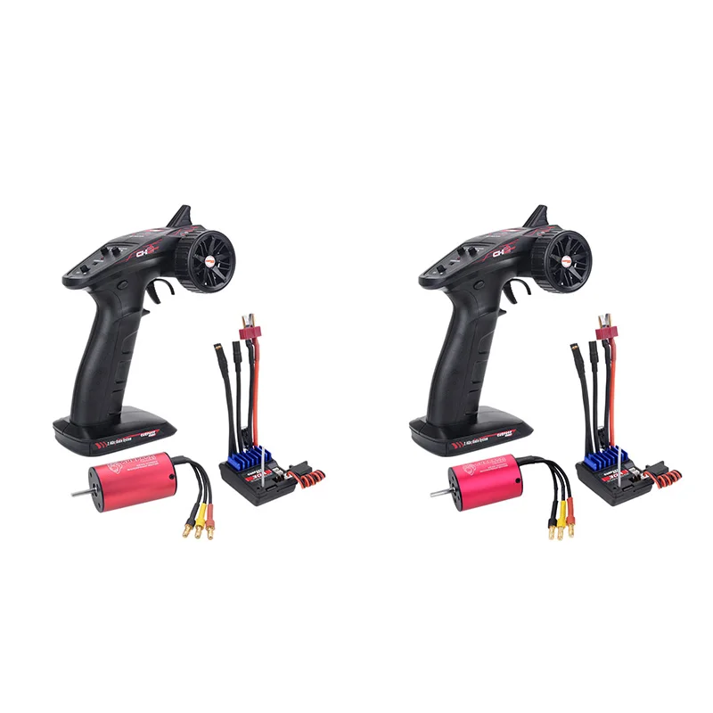 

SURPASS HOBBY RC Transmitter CH2 2.4GHZ Remote Controller&Receiver ESC+Waterproof Brushless Motor For RC 1/12 Boat