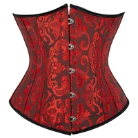 corset underbust top body shaper for wome waist cincher sexy gothic plus size corpete corselet fashion black white red blue rose