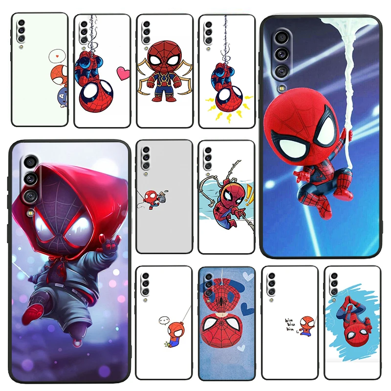 

Cute spiderman For Samsung Galaxy A73 A72 A71 A70 A53 A52 A51 A50 A42 A41 A40 A33 A32 A31 A30 A30S 5G 4G Black luxury Phone Case