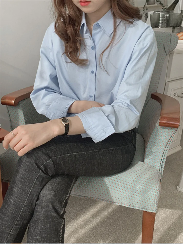 

Женская блузка, женская рубашка, летние женские блузки, весенние Макси блузы, повседневные Элегантные винтажные свободные хлопковые рубашк...