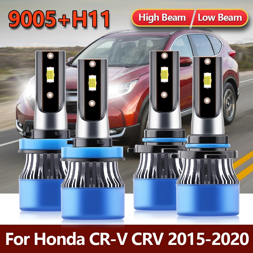 

Combo 4PCS LED Headlamp Kit 15000LM High Dipped Exterior Headlight Bulbs For Honda CR-V CRV 2015 2016 2017 2018 2019 2020 2021