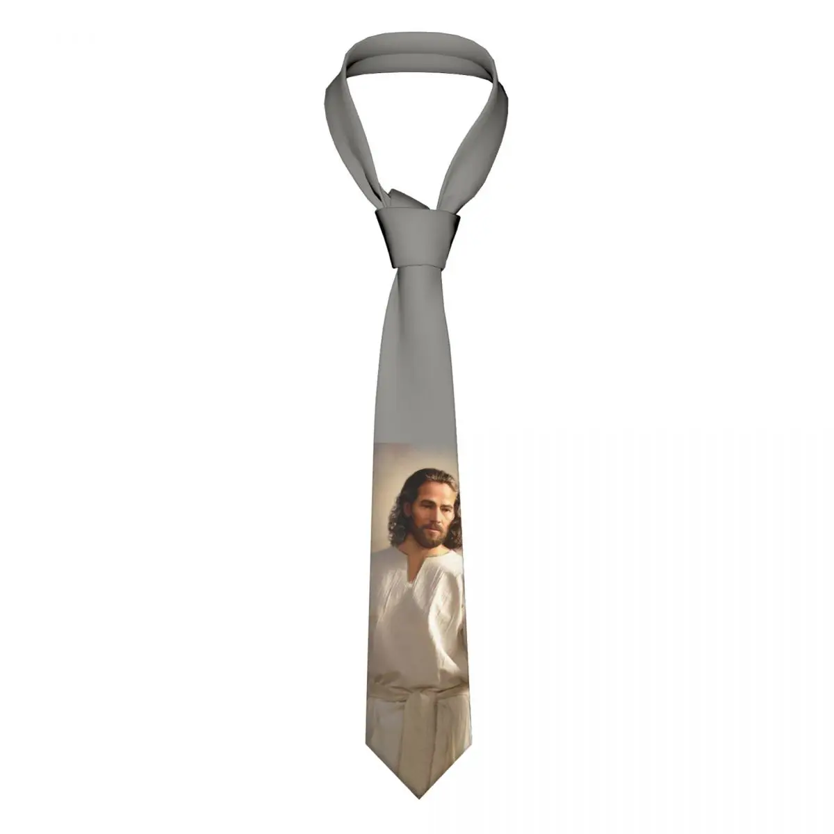 

Jesus Christ God Jesus Unisex Neckties Skinny Polyester 8 cm Narrow Christian Neck Ties for Mens Accessories Cravat Cosplay