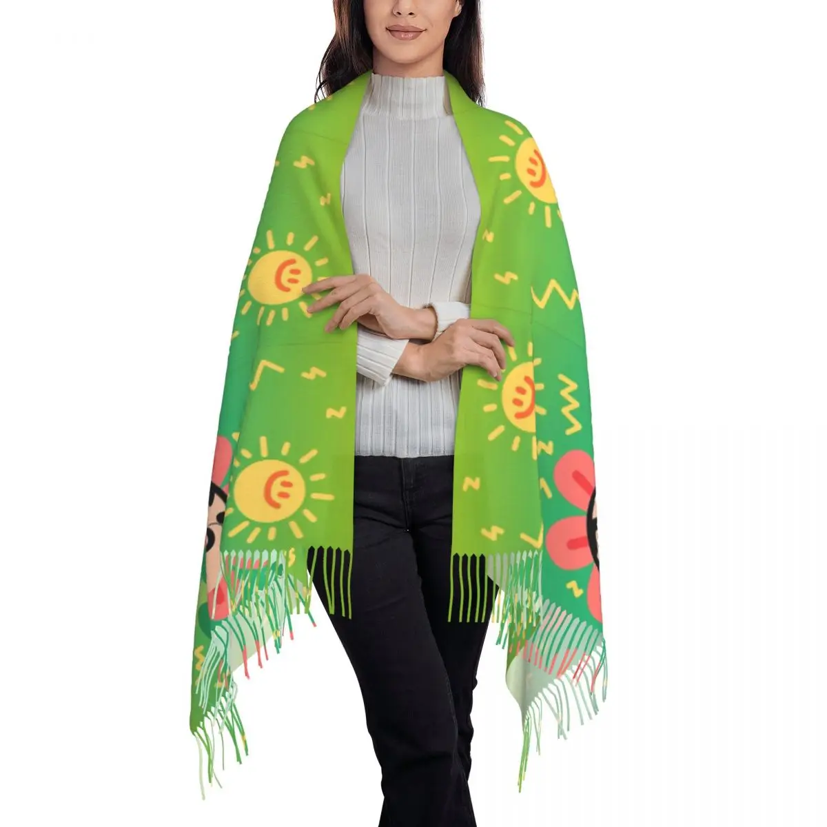 Шарф Chocobi с карандашом Шин-чан женские забавные мультяшные головные платки