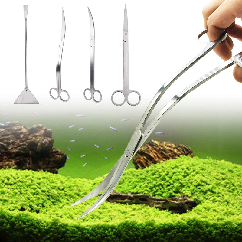 

Scissor Tank Fish Stainless Steel Aquarium Hard Scissors Shovels Aquarium Cleaner Tweezers Wave Supplies Tool Plants Accessories