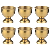 6pcs stainless steel egg cups creative convenient egg holders egg stand cups boiled egg cups small beer wine cups for home