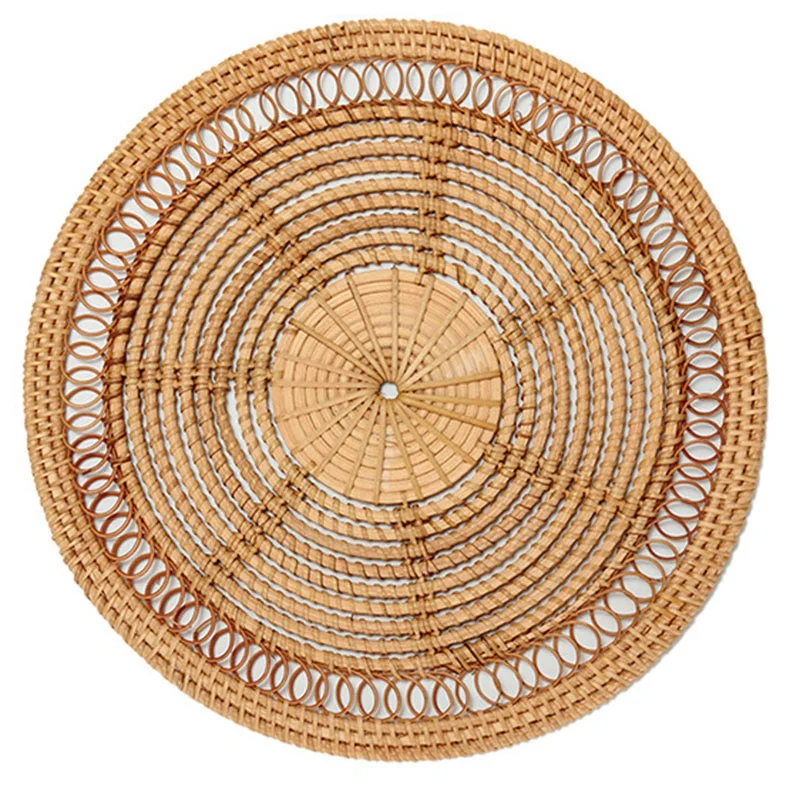 

Плетеная настенная корзина для дома, декоративный ротанговый декор в стиле бохо, Плетеный Настенный декор, 11,8 дюйма