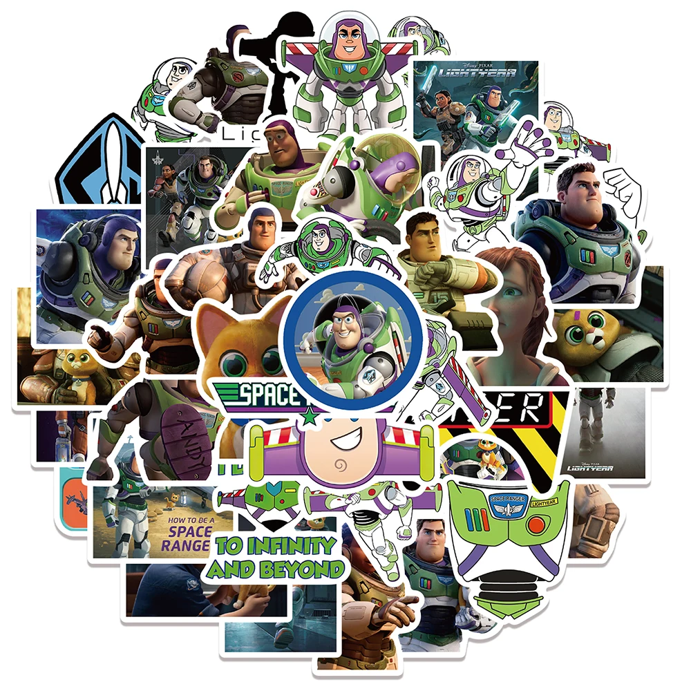 

10/30/50pcs Disney Toy Story Character Buzz Lightyear Cartoon Stickers Anime Decal Skateboard Phone Laptop Waterproof Sticker