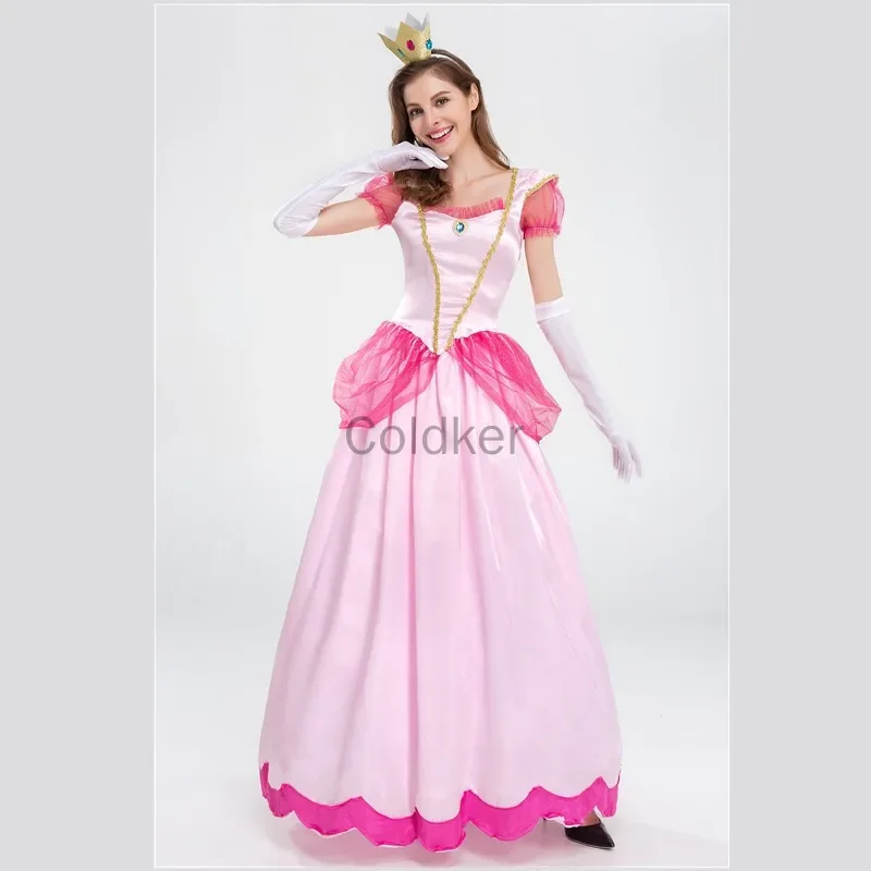 Прямая поставка сексуальный женский костюм супер Ganme на Хэллоуин розовый персик