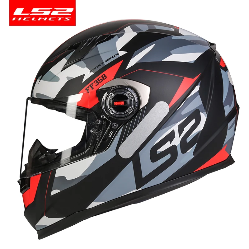 LS2 FF358 Мотоциклетный шлем со съемными линзами Capacete ls2 Анфас Мотошлемы Casco Мужчина Женщина (art.: 3920d2a88c203) - 3920d2a88c203