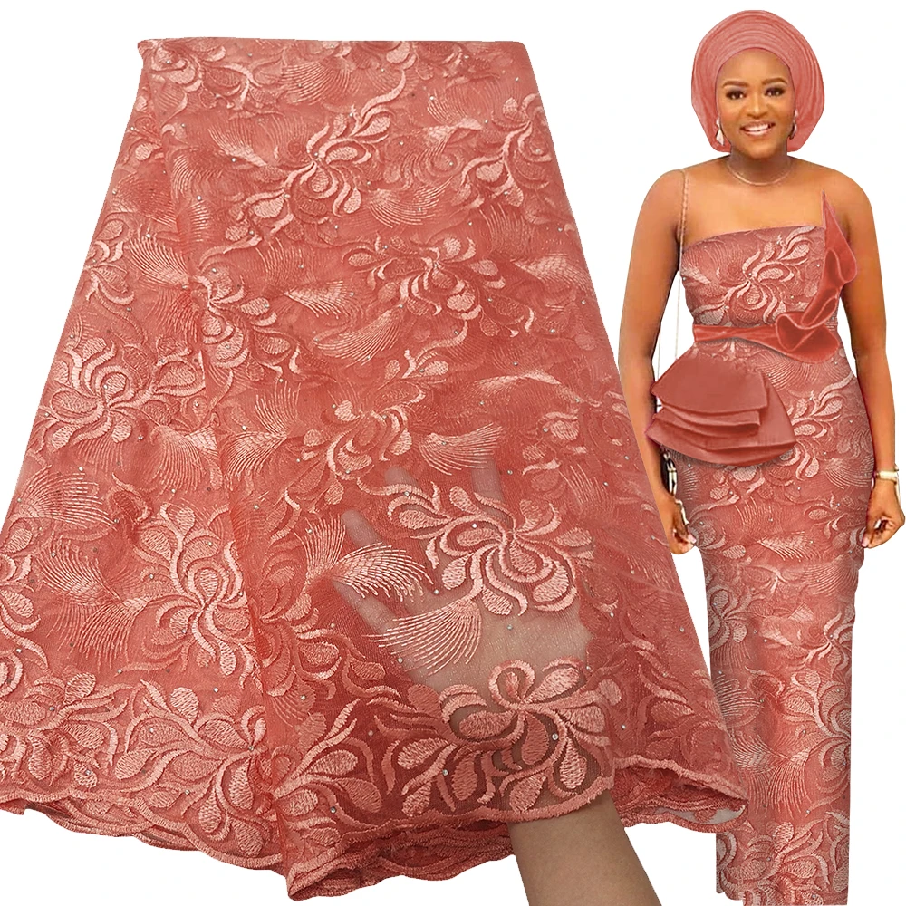 Французская Тюлевая кружевная ткань Texgate Высококачественная вышивка бисером