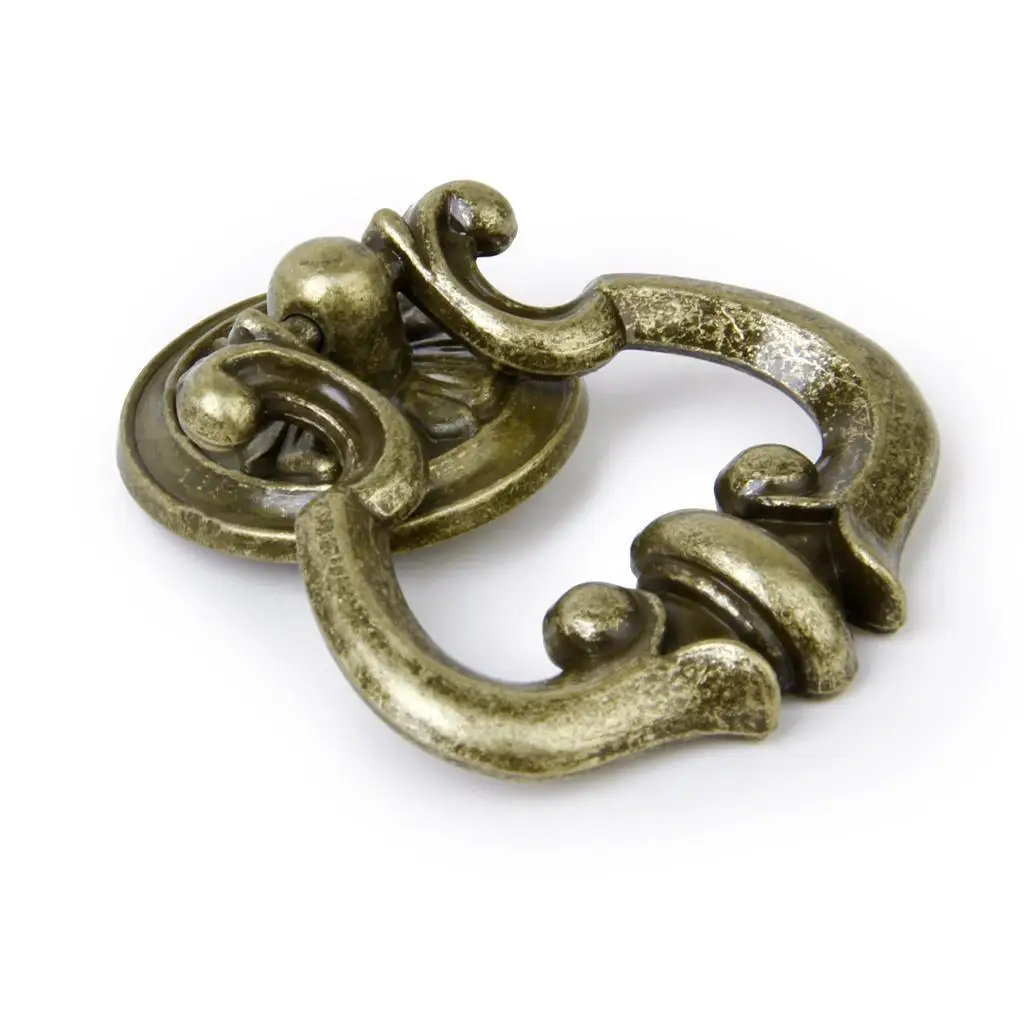 Винтажная латунная дверная ручка выдвижное кольцо для комода ящика шкафа