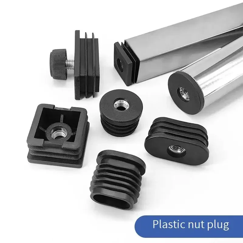 4 шт./лот M6/M8/M10 мебельная круглая трубка квадратная пластиковая гайка заглушка