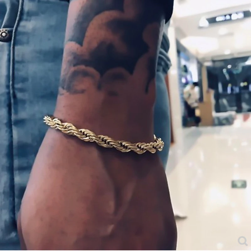 

gold bracelets mens stainless steel chain on hand charm chains bracelet gift male accessories best friend fashion jewelry 2022