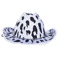 funny cowboy costume adult cow print cowgirl hat performance cowboy costume cowboy hat holographic hat carnival show