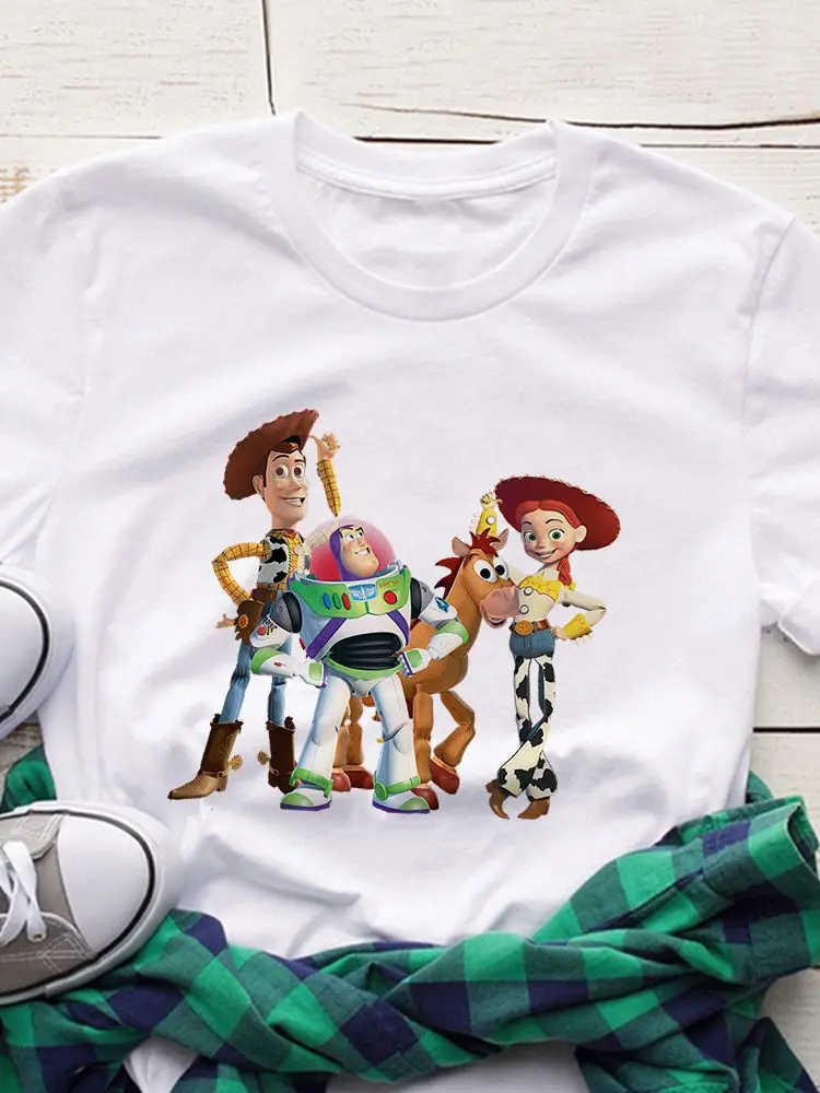 

Футболка женская универсальная с круглым вырезом и принтом «История игрушек»