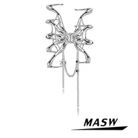 masw trendy jewelry spider web metal hairclips 2022 new trend high quality brass hair claw clips hairpin hair accessories