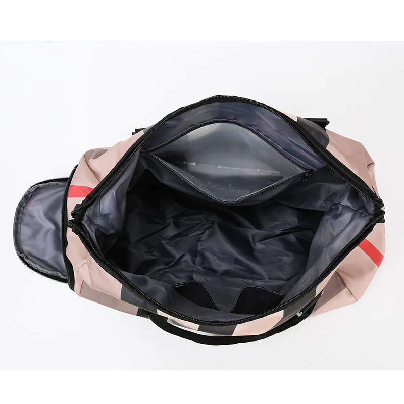 Women's Fashion Plaid Short Distance Travel Bag Men's Handheld Dry Wet Yoga Sport Fitness Gym Bag Outdoor Shoulder Duffel Bags