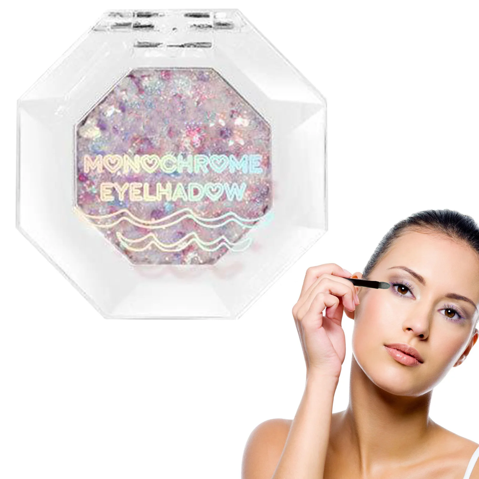 

Single Glitter Eyeshadow Fascinating Glitter Eyeshadow Pearlescent Shimmer Mild Texture High Pigment Eyeshadow Longwear Single E