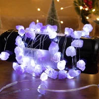 led low consumption string lights decorative natural stone bedrooms lamps strip home decor party lighted garden green