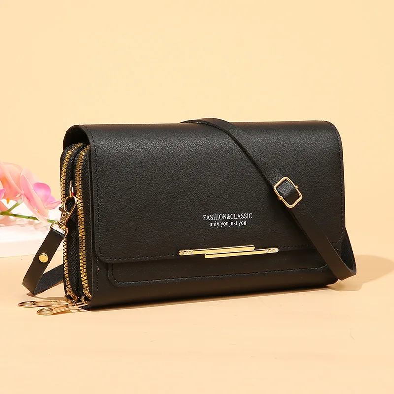 

Fashion Luxury Crossbody Bags Women PU Leather Shoulder Messenger Bag Female Multifunction Ladies Cell Phone Bag Clutch Purse