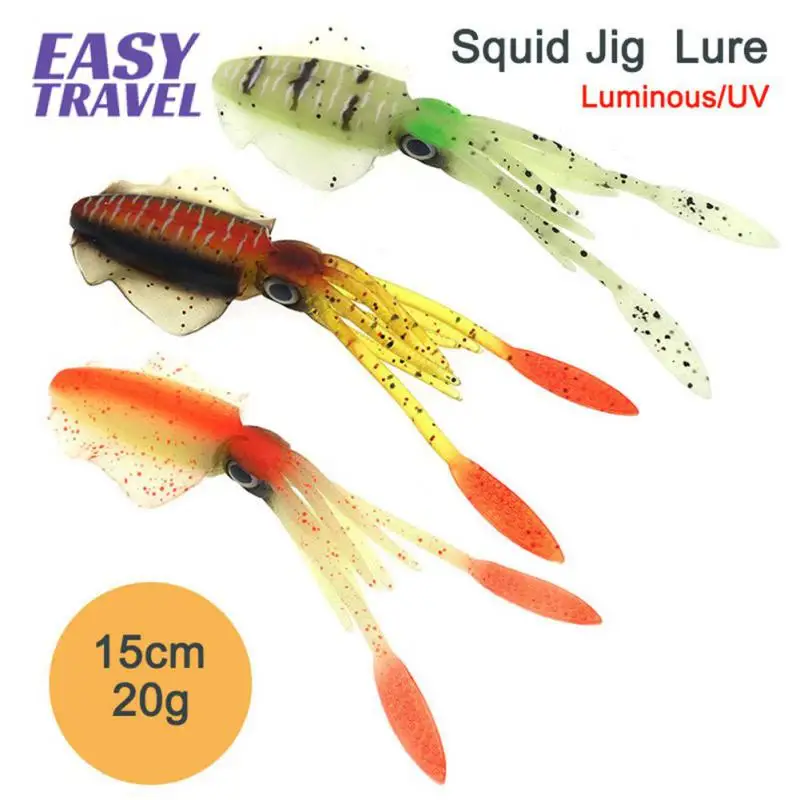 

Flexible Lure Soft Bait Soft Luminous Simulation Squid Fake Bait 3d Natural Eyes Silicon Freshwater Seawater Imitation Soft Bait