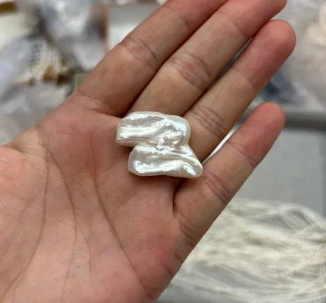 Натуральные пресноводные жемчужные бусины белого цвета W-образной формы