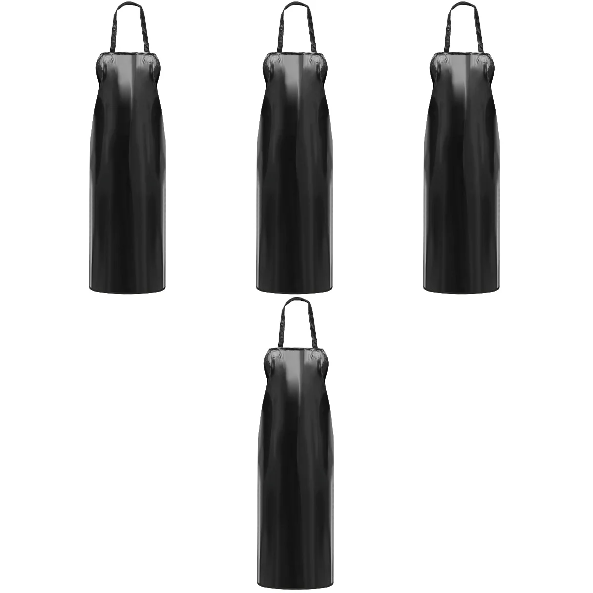 

4pcs Unisex Heavy Duty Apron for Butchers Kitchen (Black Random Style)