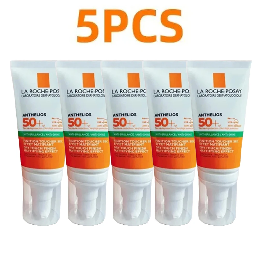 

5PCS La Roche Posay ANTHELIOS SPF 50+ Face and Body Sunscreen Anti Shine Anti Brillance Oil Control Ligh for Oily and Mixed Skin