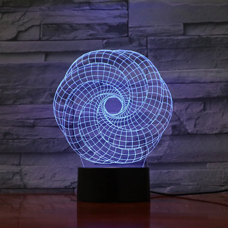 

3D Визуальный абстрактный художественный светодиодный креативный трехмерный ночсветильник красочный сенсорный детский Декор для спальни