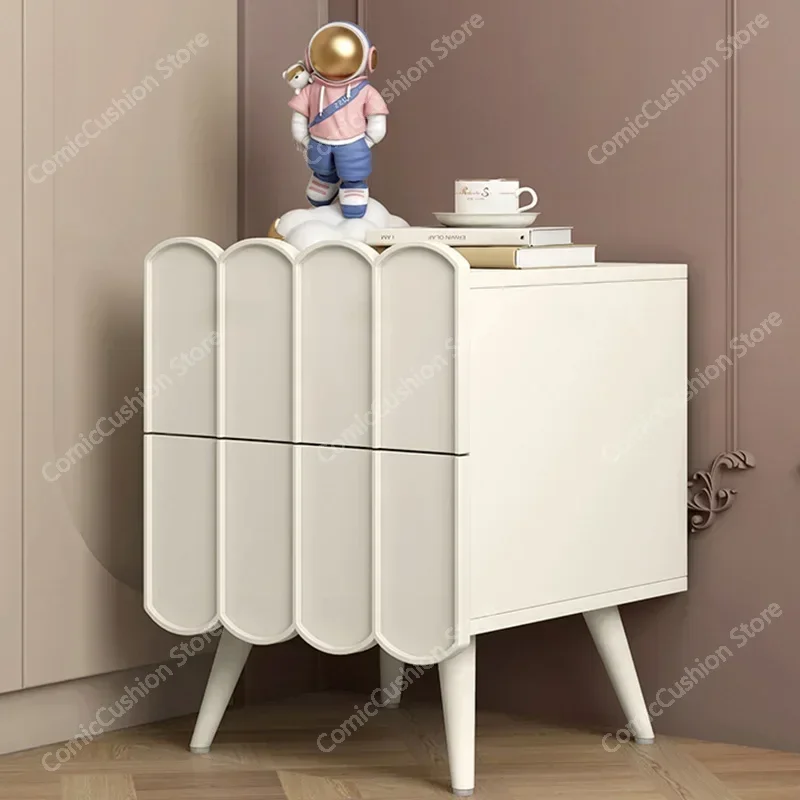 Современный ночной столик для спальни эстетичная белая деревянная ночная