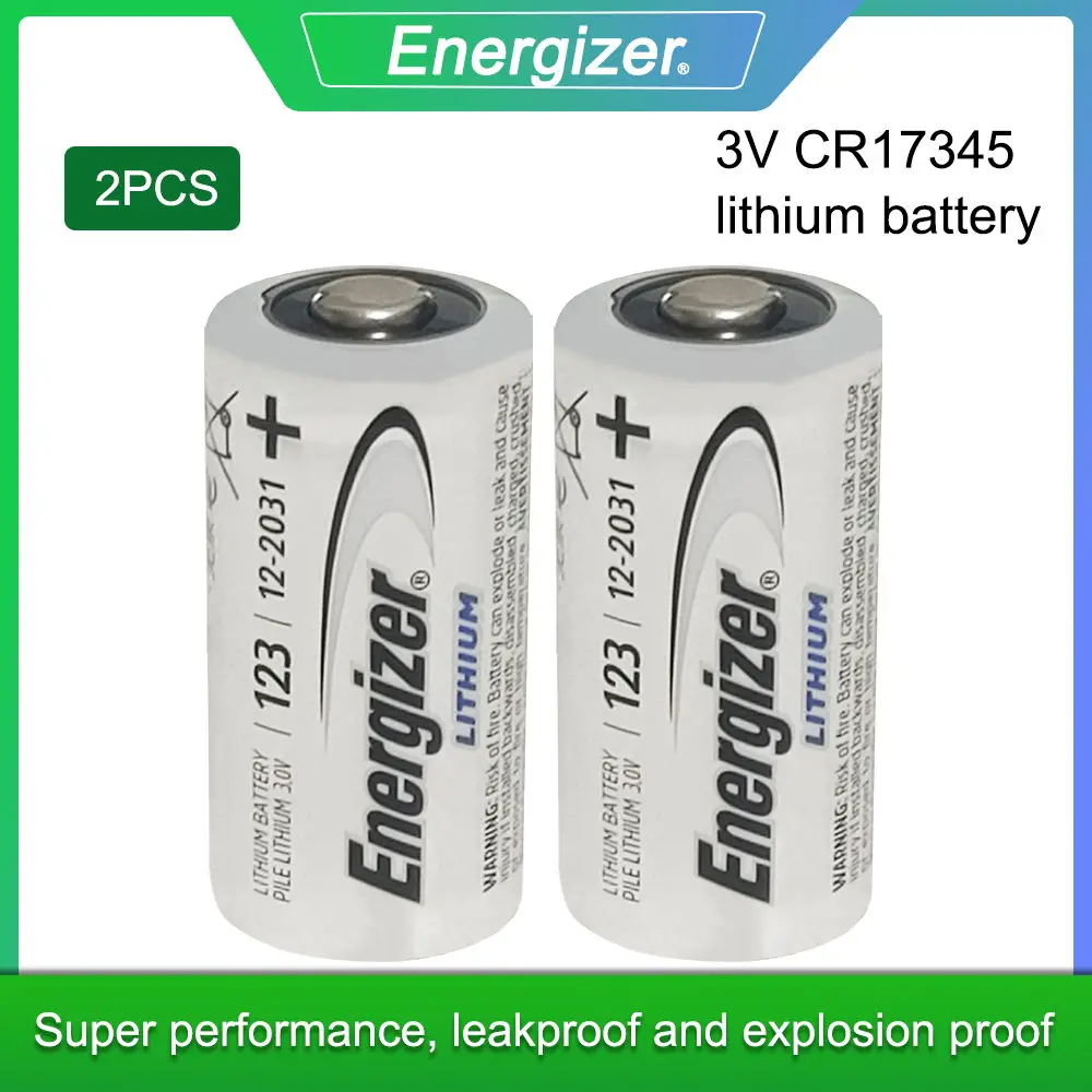 

2pcs/lot Original Energizer 123 Lithium 3V Arlo Camera Battery CR123A CR17345 DL123A EL123A 123A