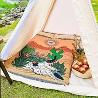 sofa blanket thread blankets with tassel cotton woven tapestry for outdoor camping mat indian bohemian picnic mat table blanket