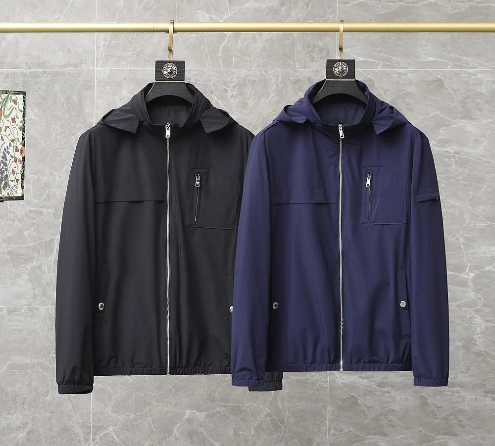 

Мужская куртка на молнии с капюшоном, деловая Повседневная куртка на весну 2023